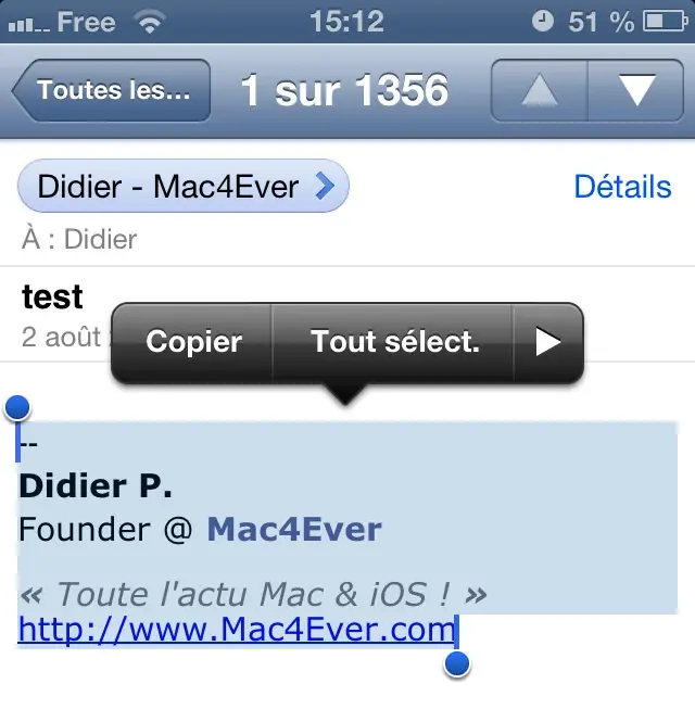 Astuce : comment insérer une signature HTML sur iPhone ?