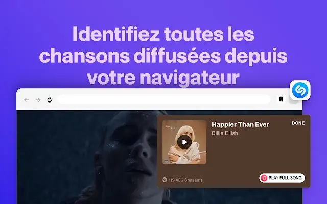 Shazam est désormais disponible en tant qu'extension pour Chrome