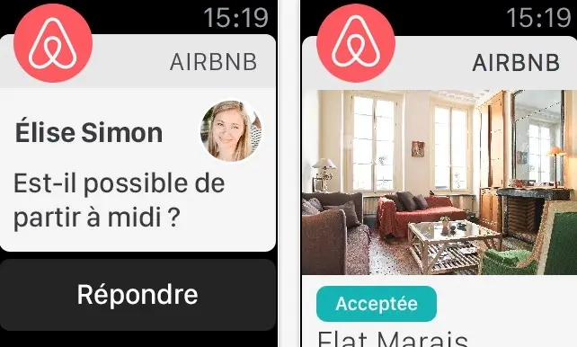 Airbnb débarque sur l'Apple Watch pour faciliter la vie des voyageurs et des hôtes