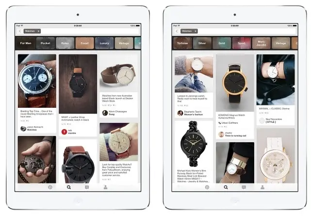 Pinterest améliore sa recherche et fait de l'oeil aux hommes
