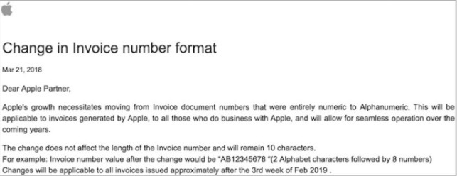 Face aux nombreuses ventes, le système de numérotation des factures d'Apple jetterait l'éponge
