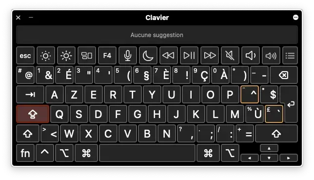 Visualiseur de clavier Mac