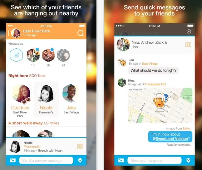 Swarm permet d'entrer en contact avec les amis de ses amis (opération drague en vue)