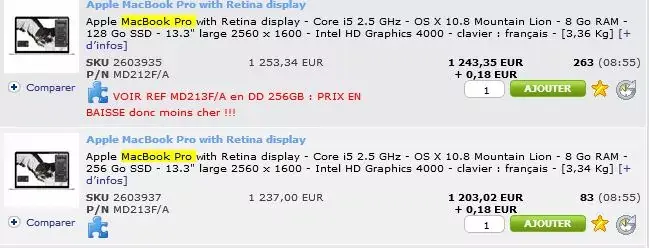 Le tarif du MacBook Pro Retina 13" pourrait encore baisser (MAJ)