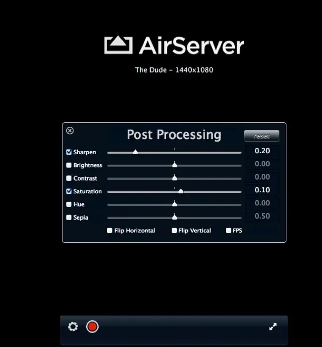 AirServer permet d'enregistrer l'écran distant