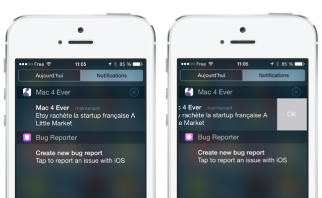 iOS 8 b2 : le centre de notifications est plus souple sur le tri