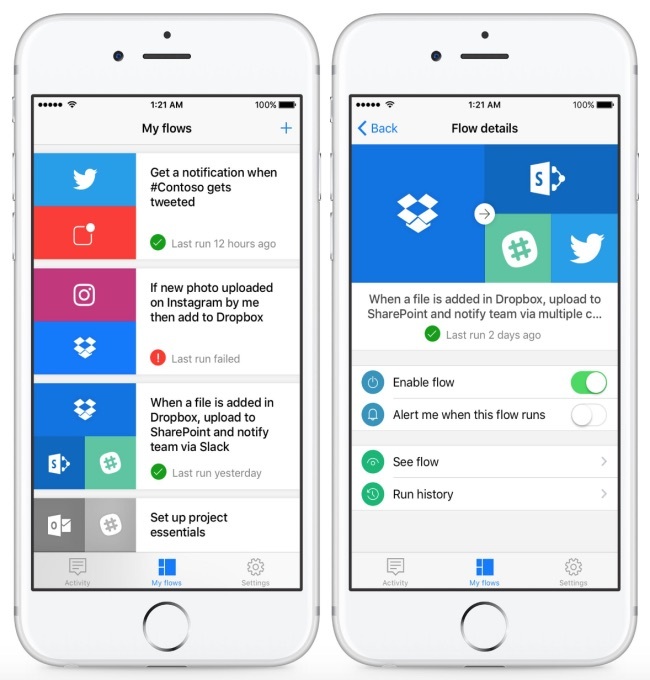 Microsoft lance un concurrent de IFTTT sur iOS