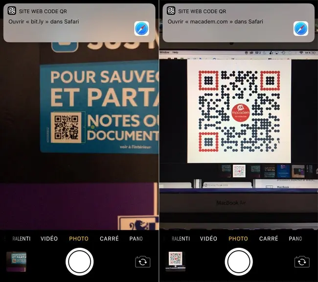 iOS 11 scanne directement les QR Codes