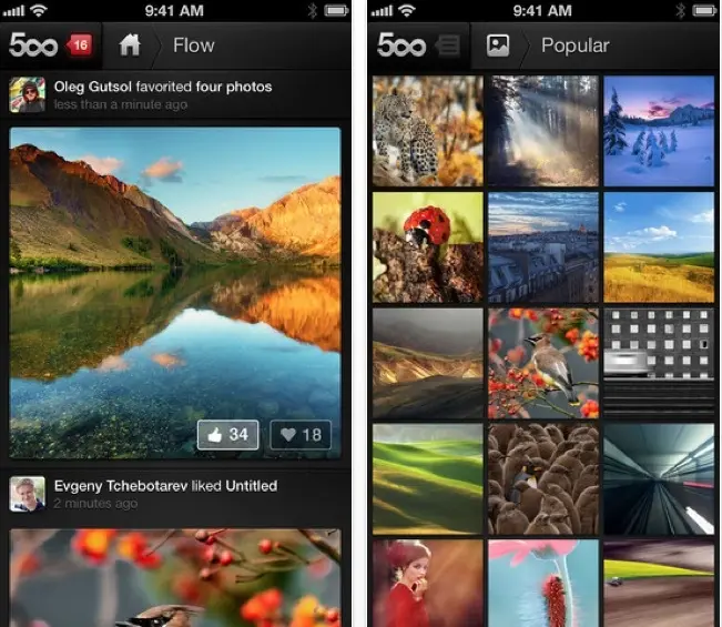 500px débarque sur iOS