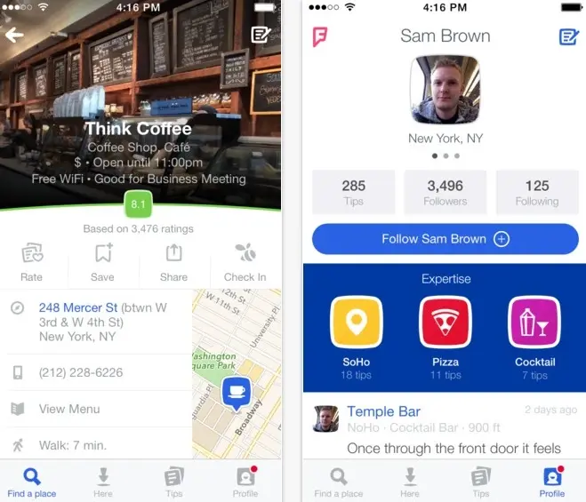 Foursquare traque désormais tous les faits et gestes de ses utilisateurs