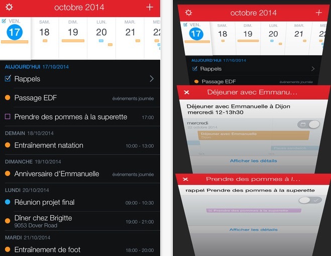 L'excellent calendrier Fantastical 2 ajoute du multitâche à son app sur iPhone