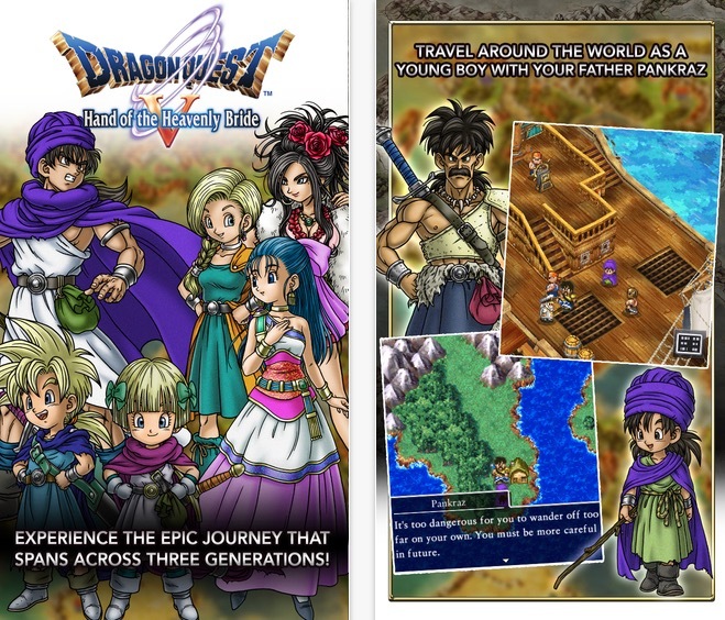 Dragon Quest V est en promotion pour la première fois sur l'App Store