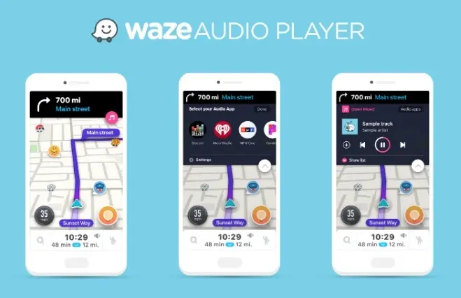 Waze intègre un lecteur audio à sa navigation