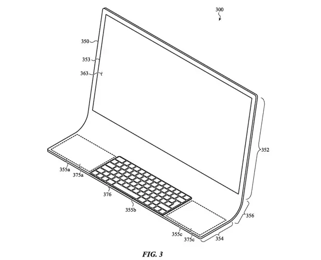 Apple dépose un audacieux iMac tenant dans une feuille de verre incurvée