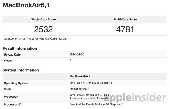 Nouveaux MacBook Air : un premier bench qui confirme la stagnation des performances