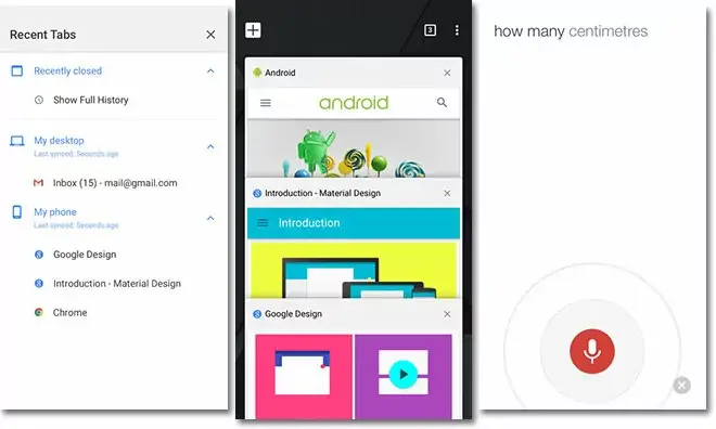 Google Chrome adopte Handoff et un look "Material Design"