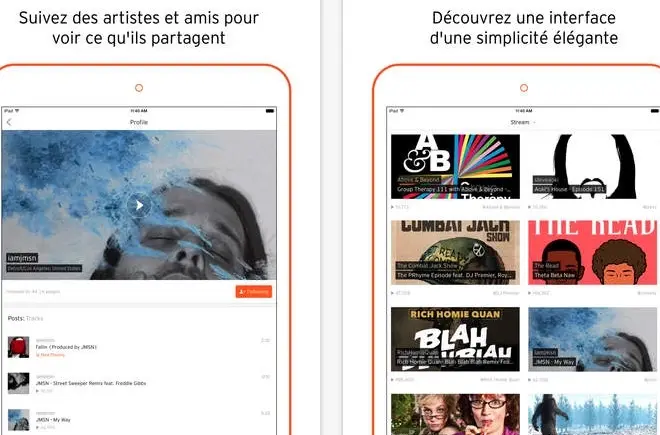 Soundcloud pour iPad : un nouveau design mais plus d'enregistrements audio