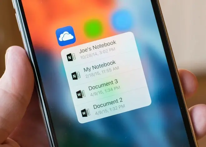 Microsoft OneDrive et Google Drive gagnent des raccourcis 3D Touch