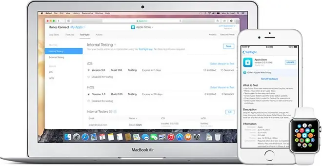 TestFlight à jour pour distribuer les apps optimisées pour iOS 10, watchOS 3 et tvOS 10