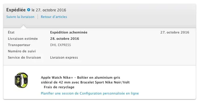 Les Apple Watch Nike+ ont été expédiées !