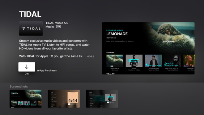 Tidal lance son application pour l’AppleTV