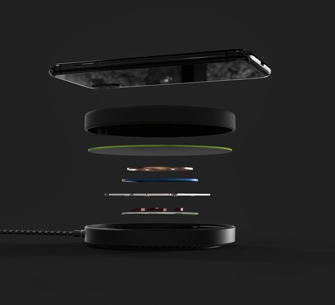 NightPad : une base Qi compatible avec la charge à 7,5W de l'iPhone chez ElevationLab