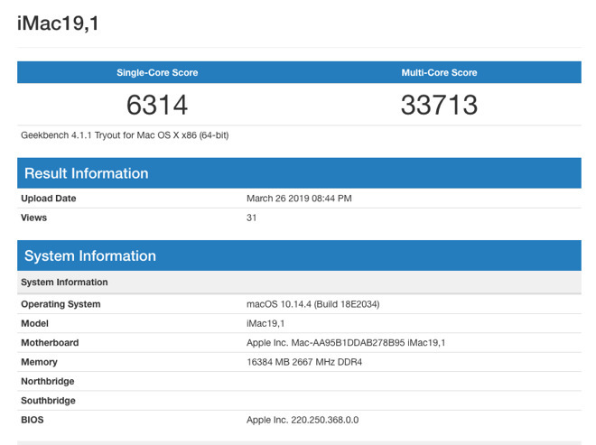 L'iMac 5k 2019 avec Core i9-9900K, plus rapide que l'iMac Pro !