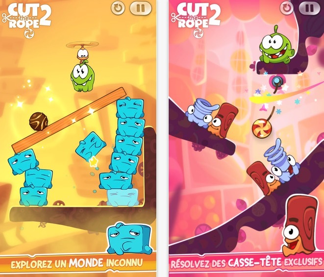 Cut the Rope 2 est en promotion sur l'App Store