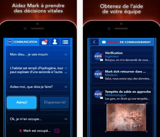 Le jeu officiel Seul sur Mars est en promotion pour la première fois sur l'App Store