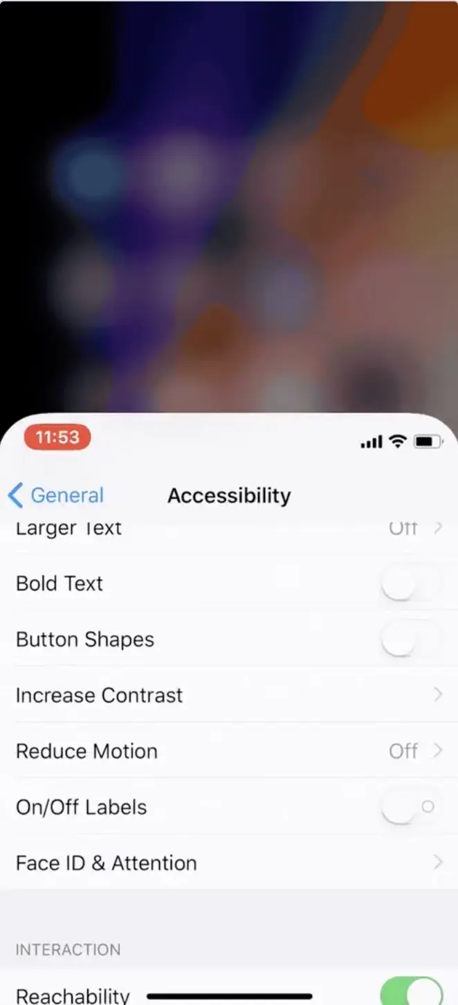 L'option "Accès facile" (Reachability) est bien disponible sur l'iPhone X