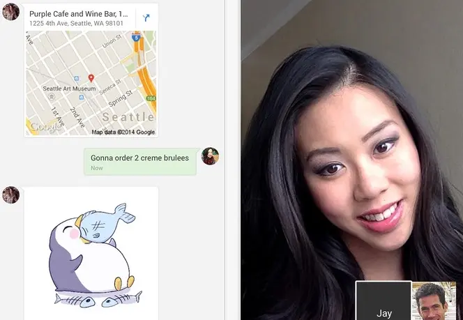 Hangouts passe en version 2.5 sur iOS et propose de partager sa position en un clic