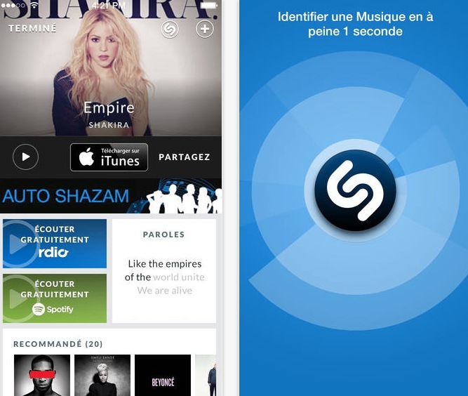 Shazam crée des alertes pour les concerts et intègre le partage sur Line