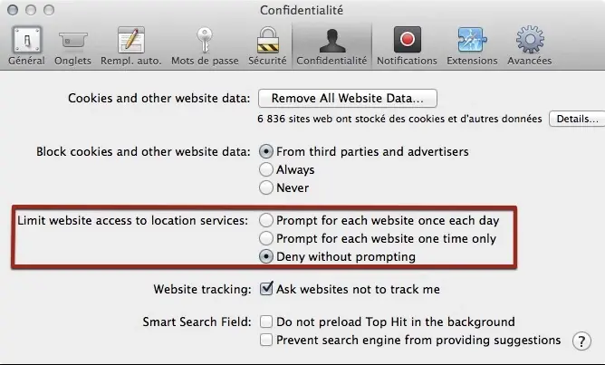 Tu en as marre que Safari veuille te localiser ? Fais le taire une fois pour toute !