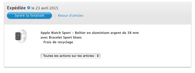 Les premières Apple Watch expédiées en France !