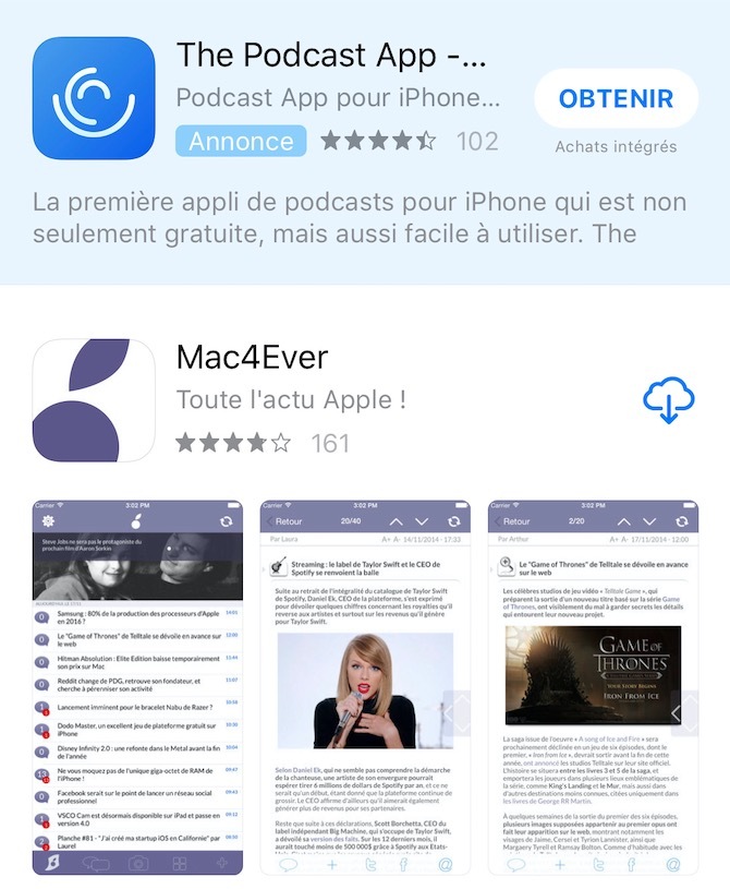 La publicité dans l'App Store rapporterait 2 milliards de dollars à l'horizon 2020