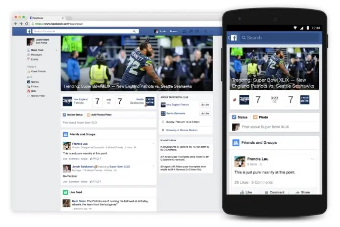 Facebook vient marcher sur les plates-bandes de Twitter pour le Super Bowl