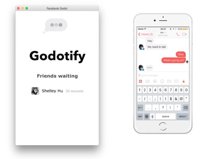 Godotify fait croire à ses amis Facebook que l'on répond à leurs messages