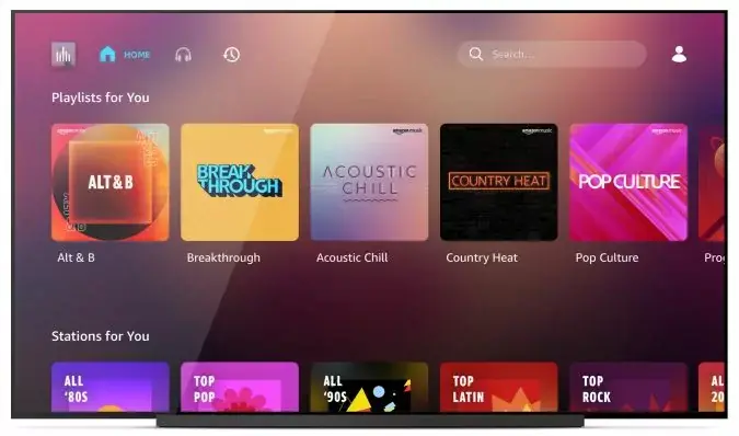 Amazon Music est disponible sur Android TV/Google TV