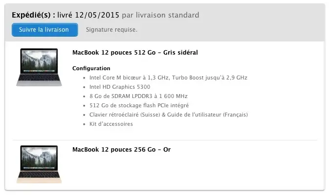 Début des expéditions de MacBook Retina 12" en France, et en Europe !