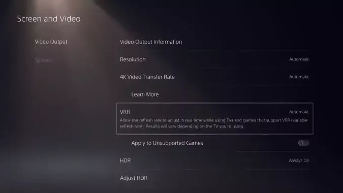 Sony activera la fonction VRR sur la PlayStation 5 dans les mois à venir