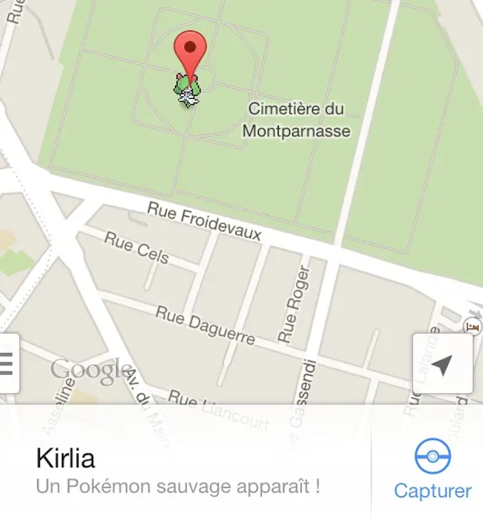 Google propose de chasser les Pokemons dans Maps (et il y en a un dans le 14e)