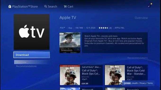 L’app Apple TV est dispo sur les PlayStation 4 et 5 !