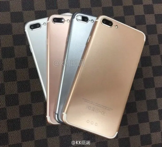 iPhone 7 Plus : les 4 déclinaisons colorées réunies sur une nouvelle photo