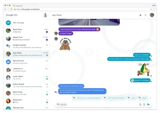 Google Allo bientôt disponible sur grand écran