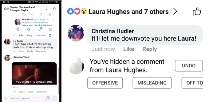 Facebook teste un bouton de désapprobation pour les commentaires