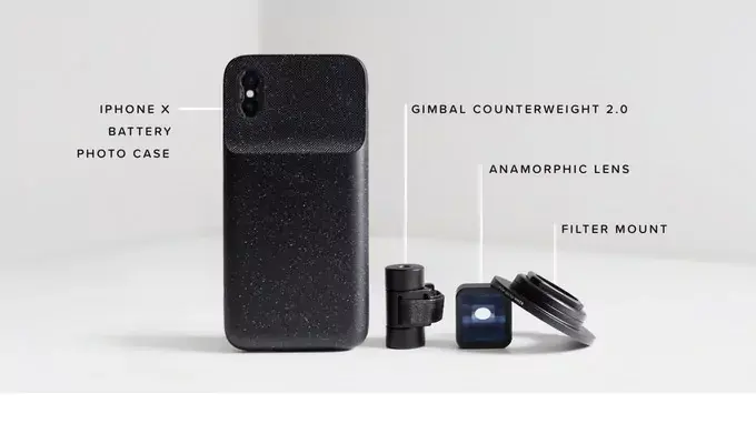 Moment propose un objectif anamorphique et une coque avec batterie pour iPhone X