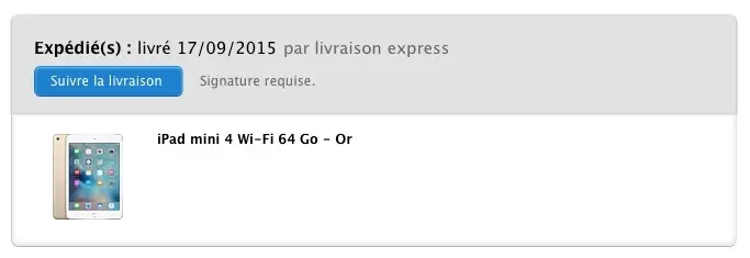 Les iPad mini 4 sont expédiés !