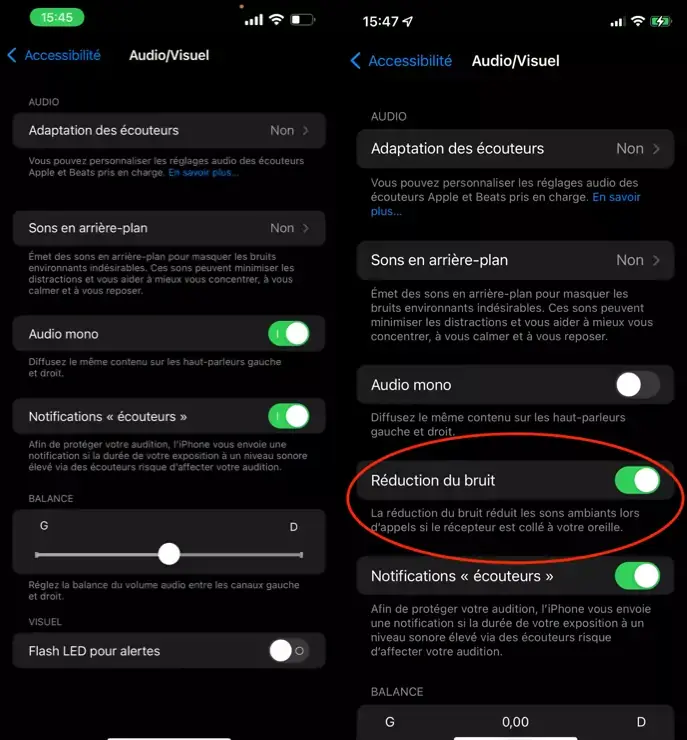 Toujours pas d'option Réduction du bruit pour les appels sur les iPhone 13