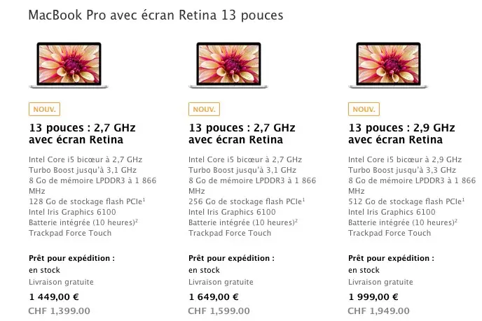 Test des MacBook Pro Retina 13" (2015) : une timide mise à jour avec quelques surprises