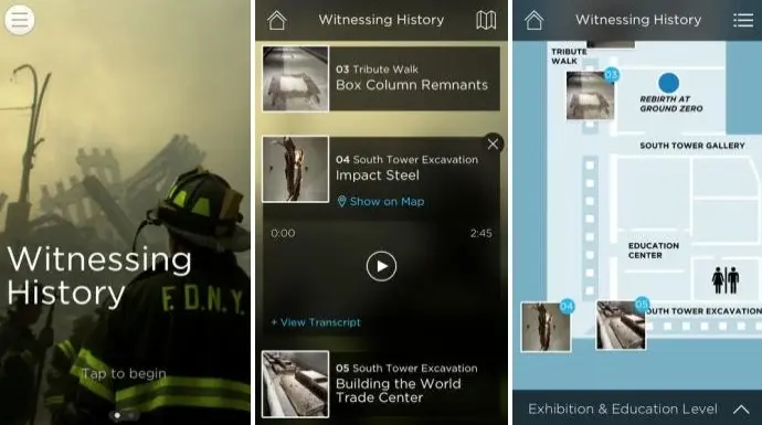 Le musée du 9/11 Memorial a une application iOS pour guider ses visiteurs